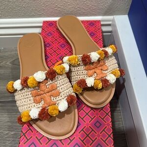 Tory Burch Women's Crochet Slide Sandals - Multicolor